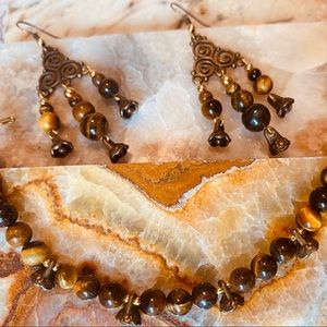 Celtic Triskele Bracelet & Earring Set